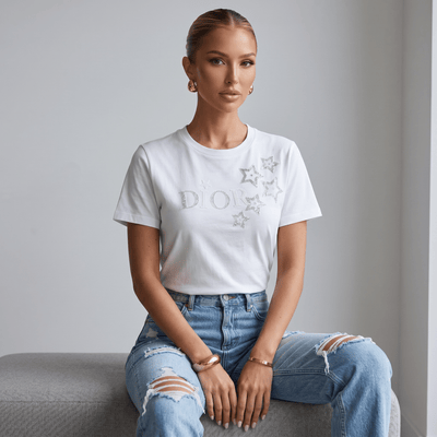 🤍 Dior Star Logo Cotton T-Shirt - MASTERPIECE