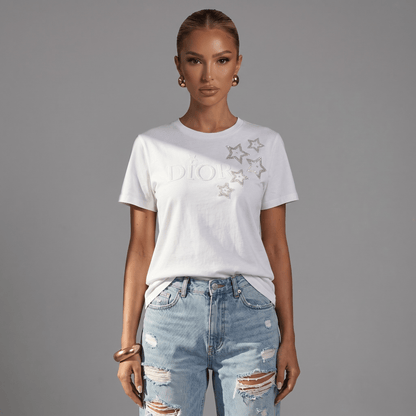 🤍 Dior Star Logo Cotton T-Shirt - MASTERPIECE