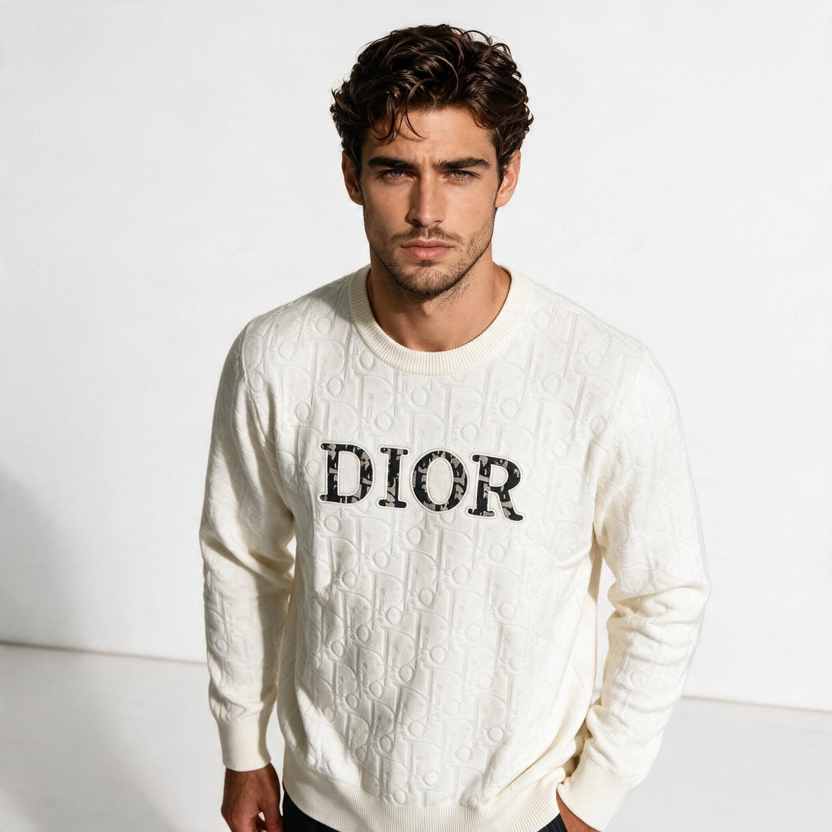 Dior Sweater – Cream Monogram Crewneck 🤍 - MASTERPIECE