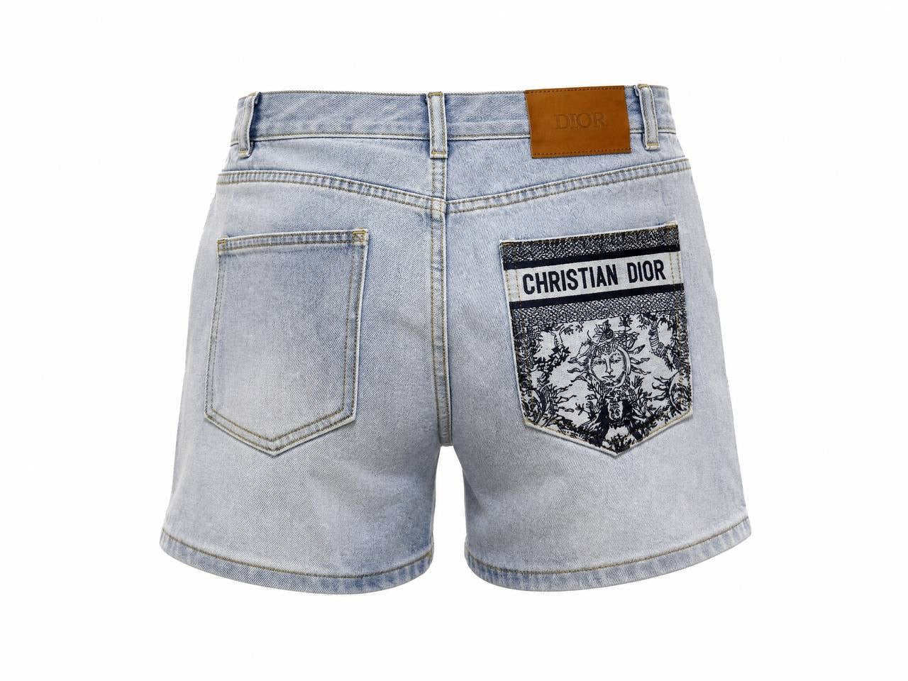 Dior Toile de Jouy Pocket Denim Shorts – Light Blue 💙👖 - MASTERPIECE