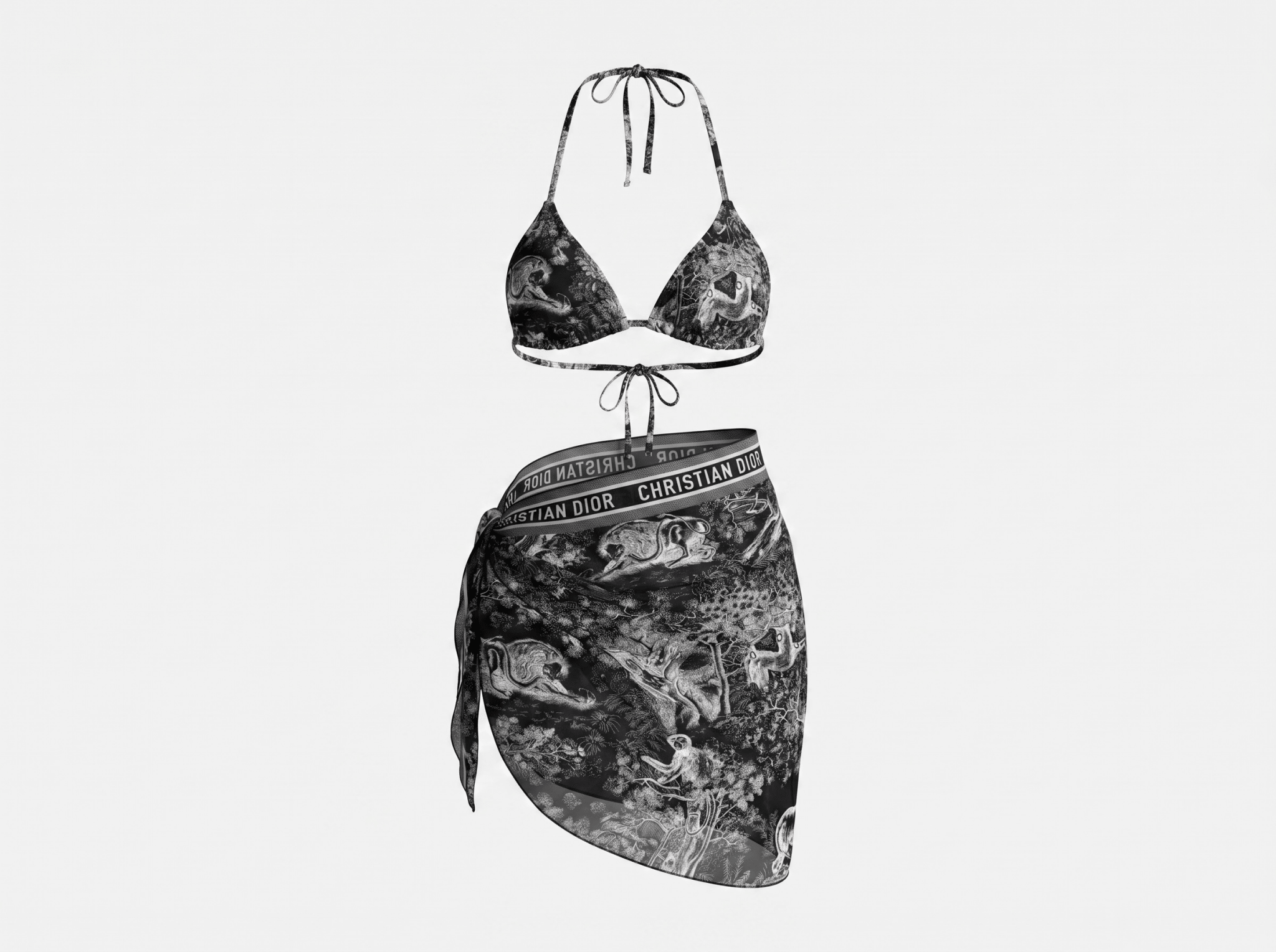 Dior Toile de Jouy Sauvage Bikini Set with Pareo - MASTERPIECE