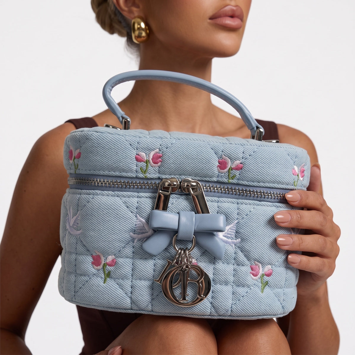 Dior Vanity Pouch – Baby Blue Quilted 👜 - MASTERPIECE