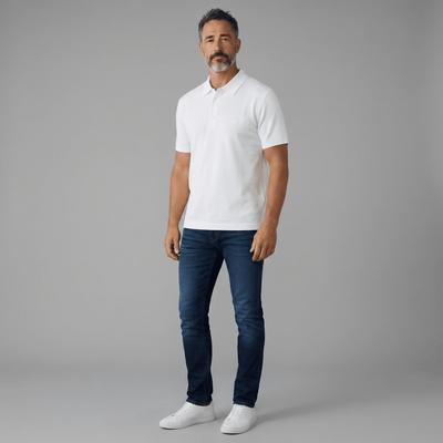 🤍✨ Dior White Luxury Polo Shirt – Premium Smart Casual Essential 👔🔥 - MASTERPIECE