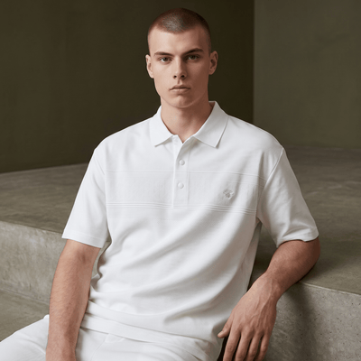 🤍✨ Dior White Luxury Polo Shirt – Premium Smart Casual Essential 👔🔥 - MASTERPIECE
