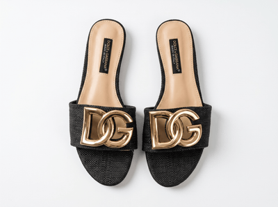Dolce & Gabbana DG Logo Slide Sandals 🖤✨ - MASTERPIECE