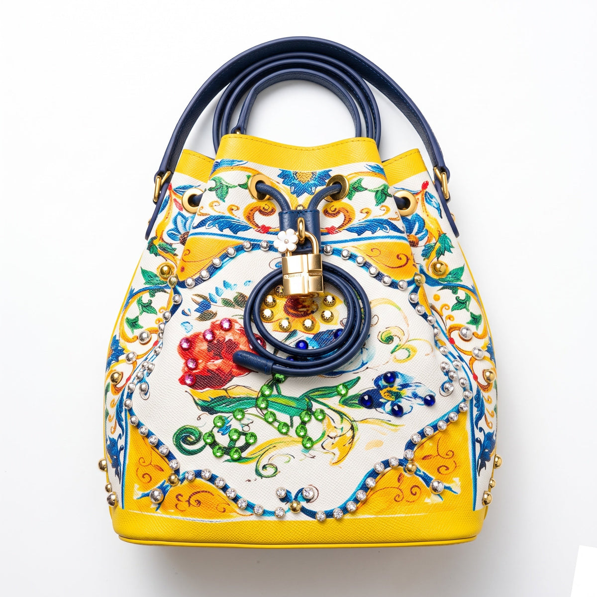 Dolce & Gabbana majolica Bucket Bag – Yellow Floral 👜🌼 - MASTERPIECE