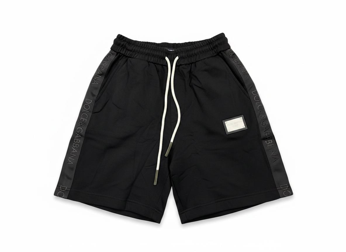 Dolce & Gabbana Milano Tape Shorts – Black Luxury Edition 🖤✨ - MASTERPIECE