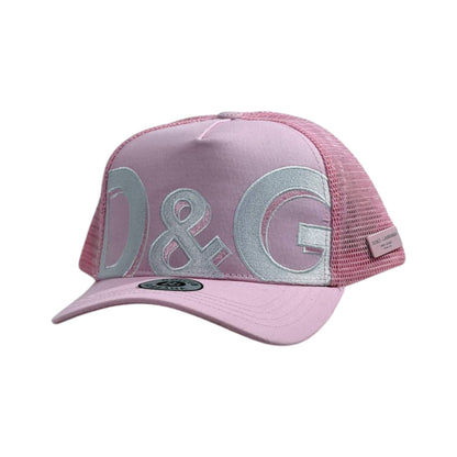 🧢 Dolce & Gabbana Pink Trucker Cap | D&G Logo Statement Style 💖✨ - MASTERPIECE
