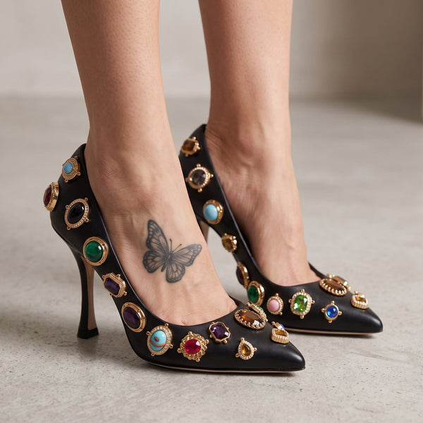 Dolce & Gabbana Pumps – Black Jeweled 👠💎
