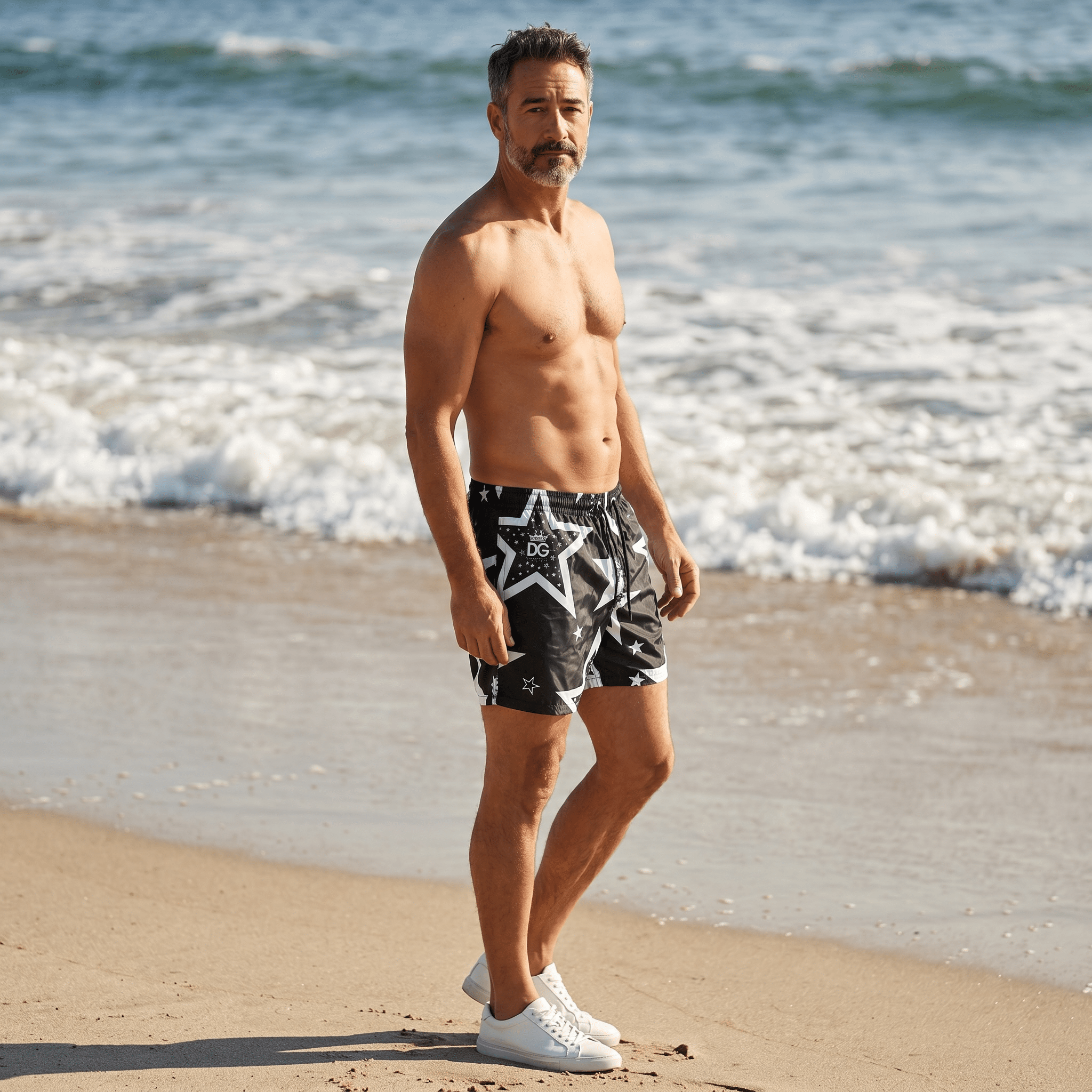 Dolce & Gabbana Star Print Swim Shorts ⭐🖤 - MASTERPIECE