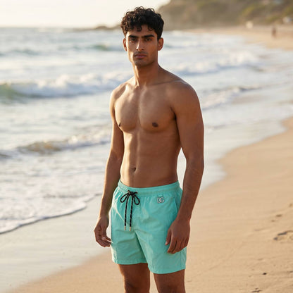 Dolce & Gabbana Swim Shorts 💚 | Mint Green Luxury Beach Shorts - MASTERPIECE