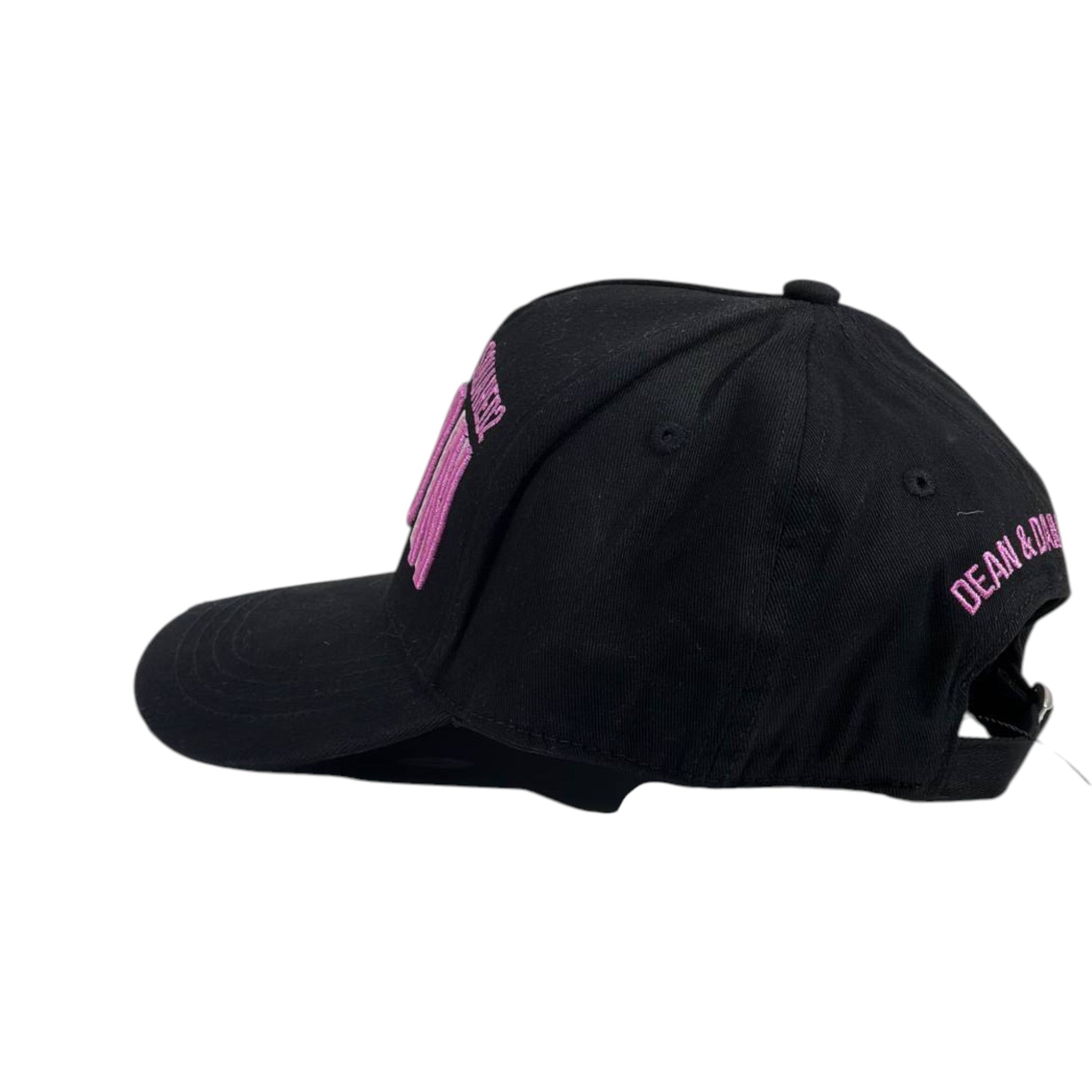 Dsquared2 ICON Black Cap with Pink Embroidery – Statement Streetwear 🖤💗 - MASTERPIECE