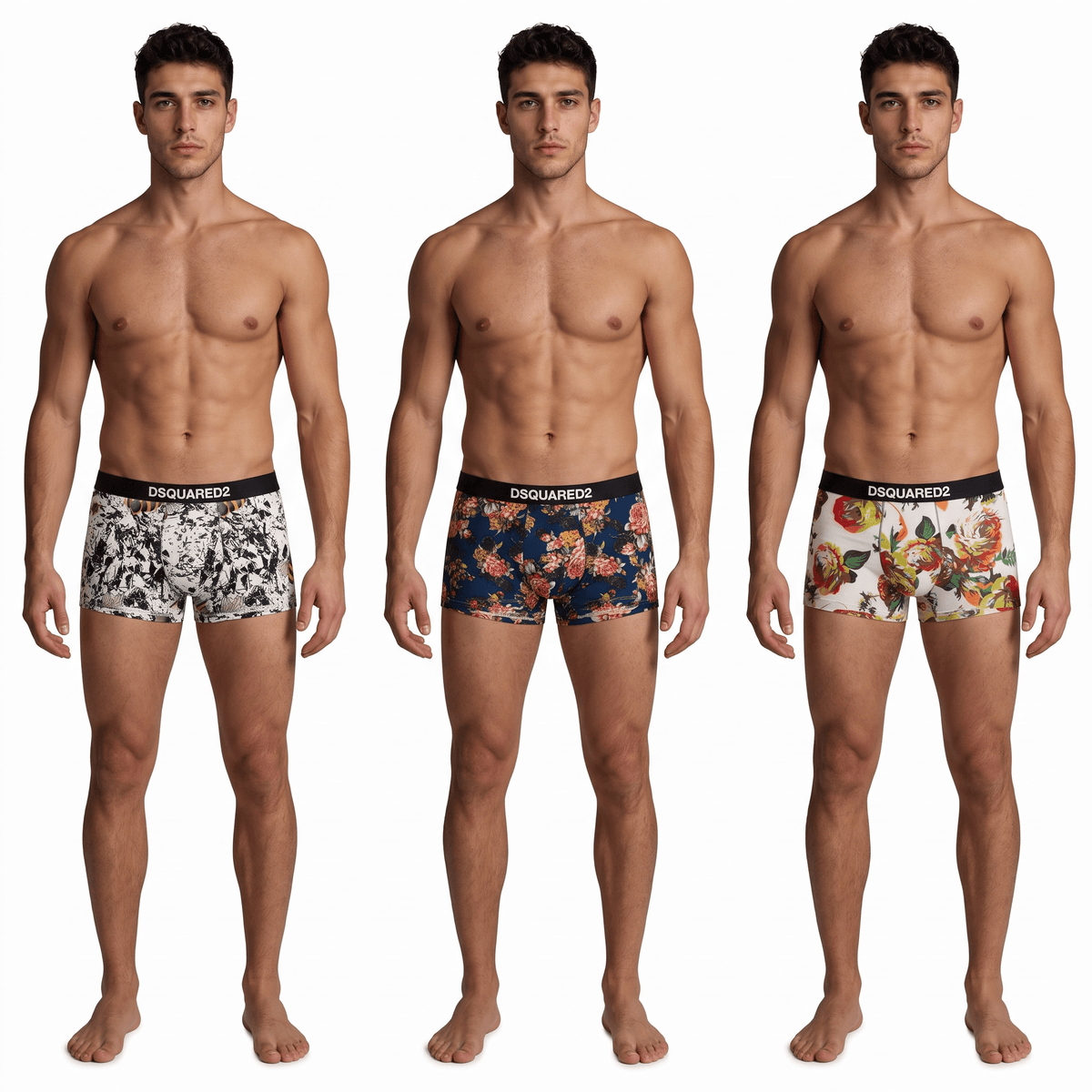 🩳 DSQUARED2 Printed Boxer Set – Premium 3-Pack Edition - MASTERPIECE