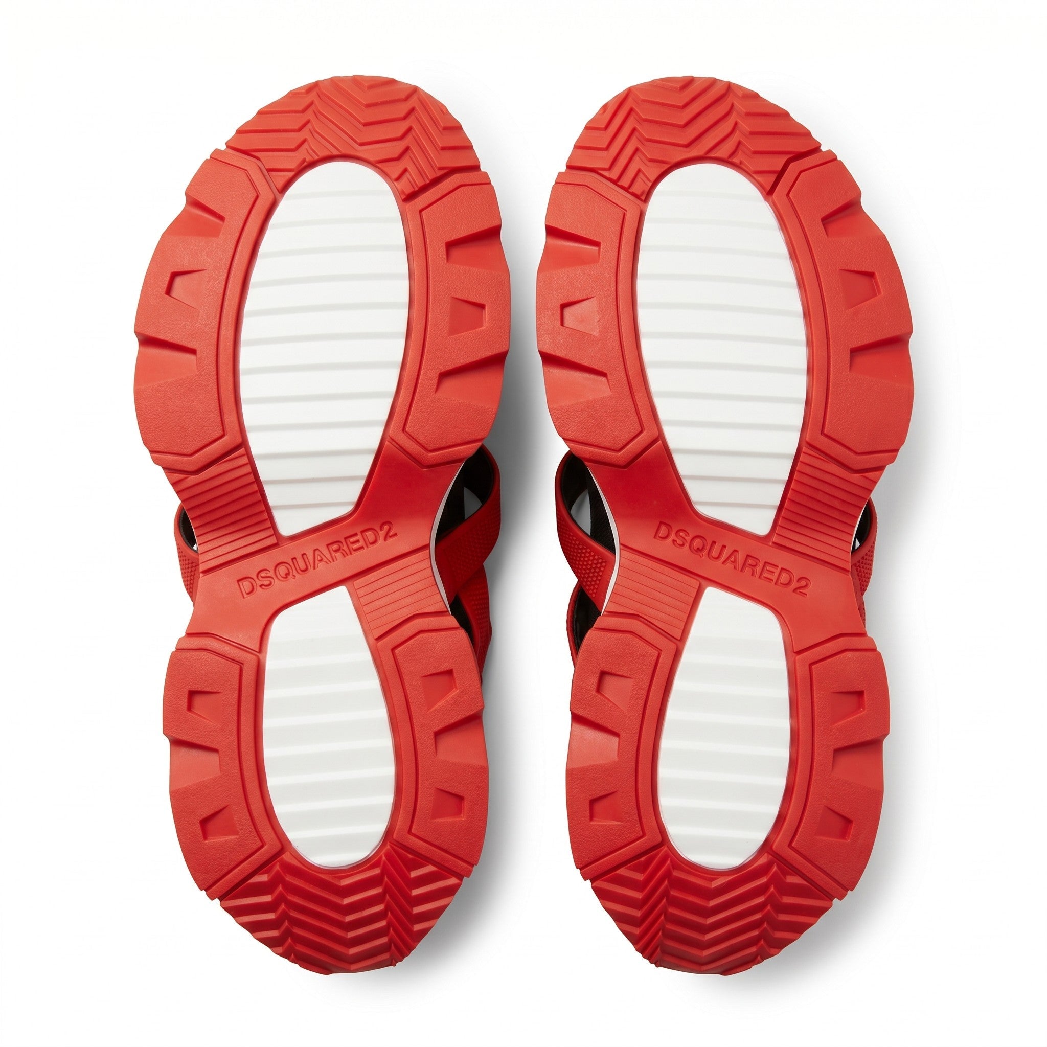 Dsquared2 Red & Black Sport Strap Sandals - MASTERPIECE