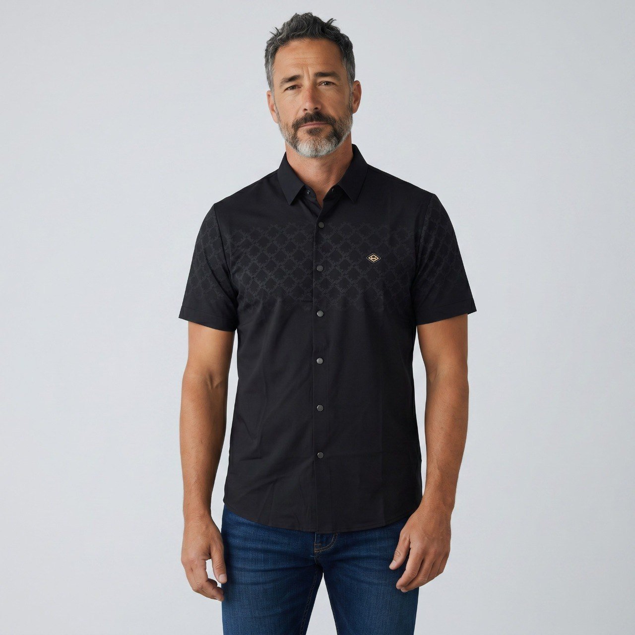 🖤 Dunhill Signature Black Short Sleeve Shirt – Modern British Luxury - MASTERPIECE