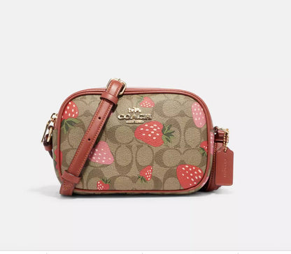 Coach Strawberry Print Camera Bag