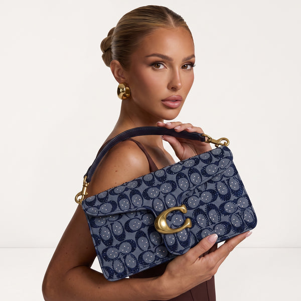 Coach Shoulder Bag – Indigo Signature C 🟦👜