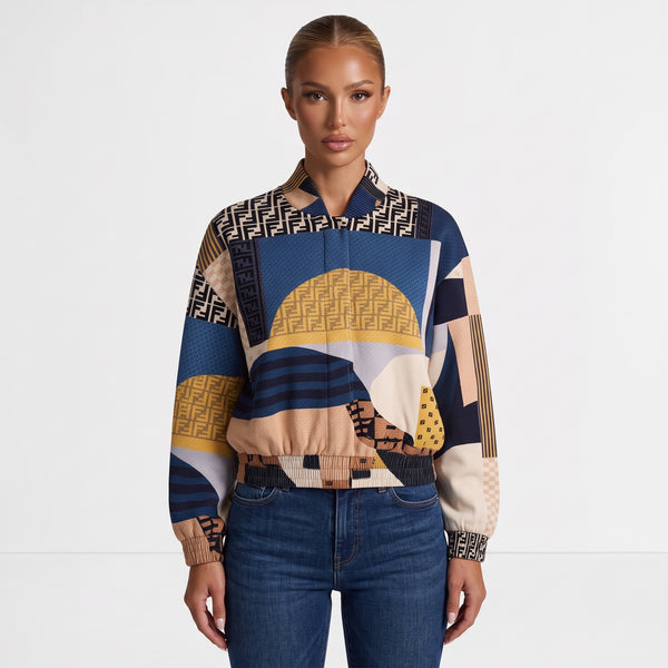 Fendi Printed Bomber Jacket – Multicolor 🧥✨