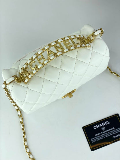 Chanel Quilted  Mini Flap Bag with Gold Chain