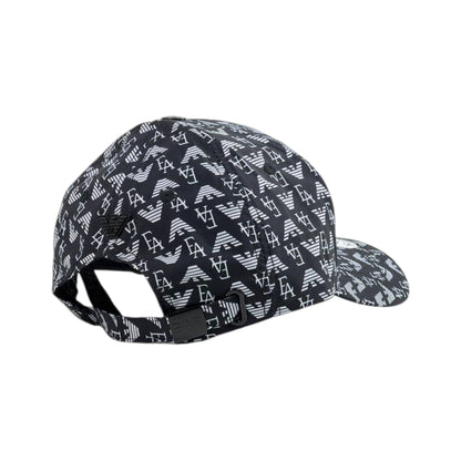 🧢 EA Monogram Black Cap | All - Over Logo Streetwear 🔥 - MASTERPIECE