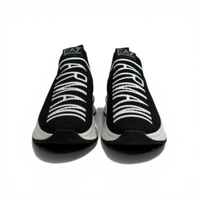 EA7 Armani Exchange-Inspired Slip-On Sneakers – Bold Logo Black Edition 🖤🔥 - MASTERPIECE