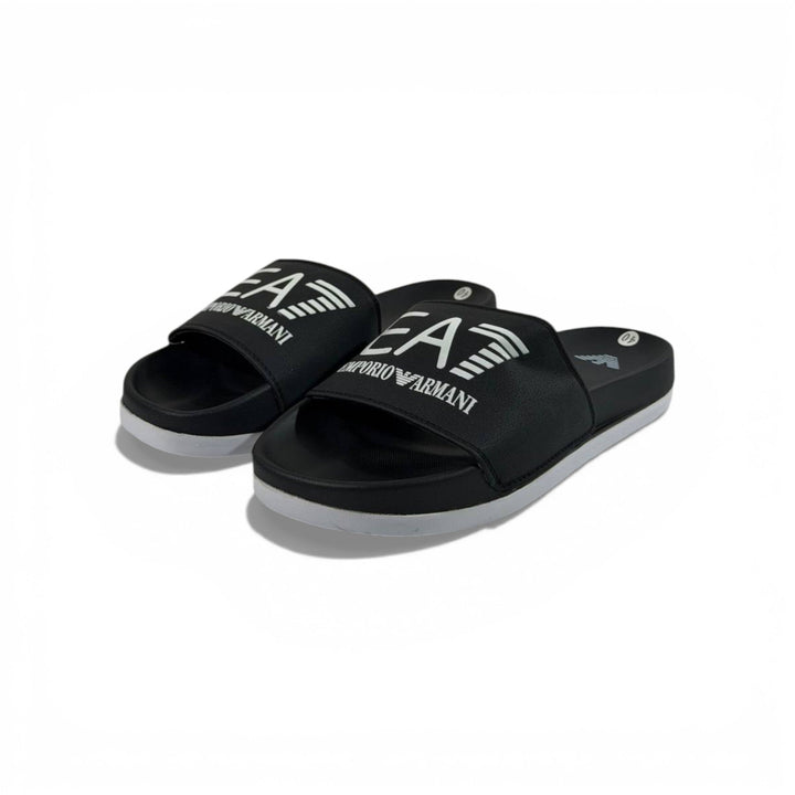 EA7 Emporio Armani Slides — Black