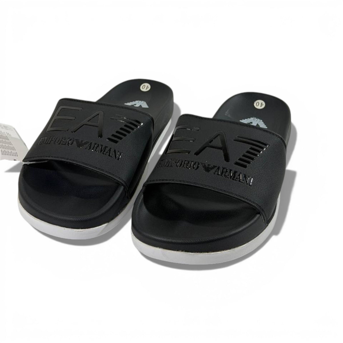 🖤 EA7 Emporio Armani Slides – Black Stealth Edition ⚡ - MASTERPIECE