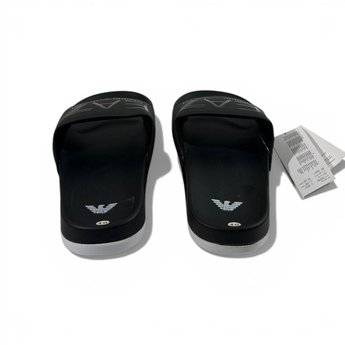 🖤 EA7 Emporio Armani Slides – Black Stealth Edition ⚡ - MASTERPIECE