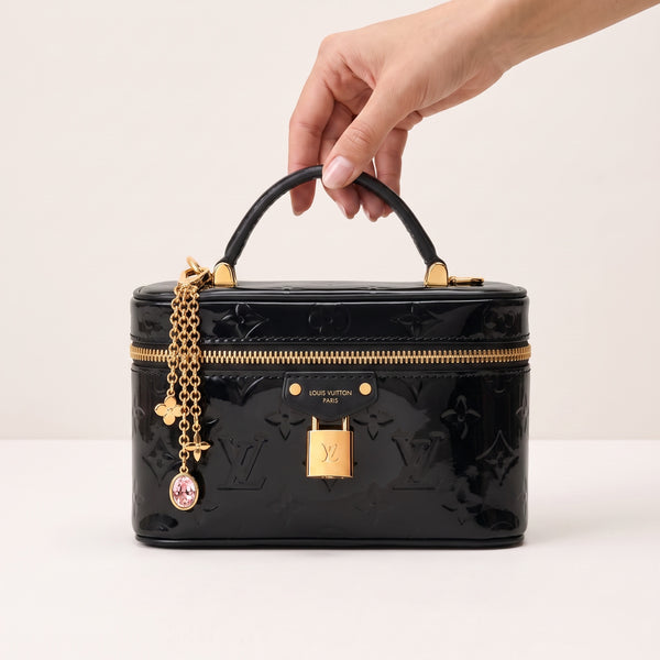 Louis Vuitton Vanity Case – Black Patent 🖤👜
