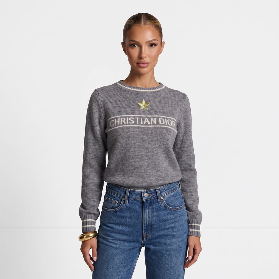 Christian Dior Jumper Logo Knit — Grey