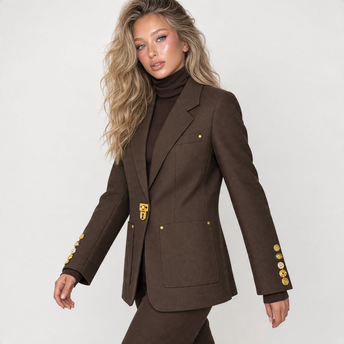 Schiaparelli Tailored Blazer – Chocolate Brown