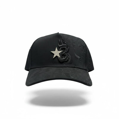 El Barbas B-Star Black Cap – Premium Embossed Edition ⭐🖤 - MASTERPIECE