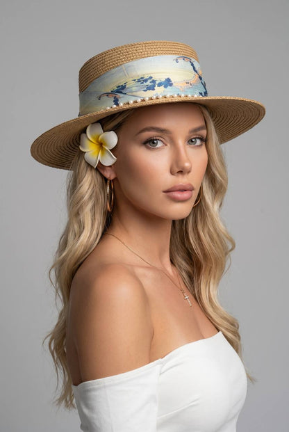 🌿 Elegant Straw Boater Hat | Summer Chic Wide Brim Hat ☀️ - MASTERPIECE