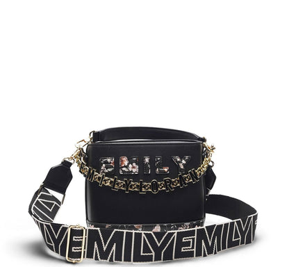 👜 EMILY LORAN Black Floral Bucket Bag | Elegant Luxury Handbag ✨ - MASTERPIECE