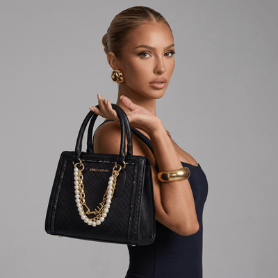 Emily Noir Pearl Luxe Tote 🖤🤍✨ - MASTERPIECE