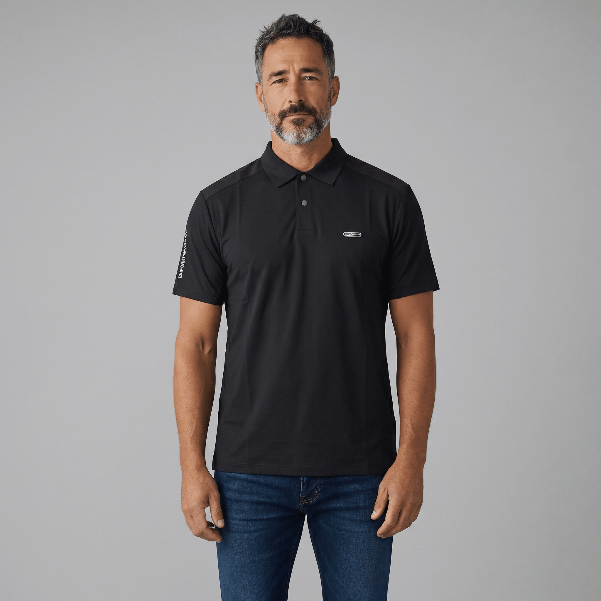 Emporio Armani Black Premium Polo Shirt – Luxury Smart Casual Essential 🖤✨ - MASTERPIECE
