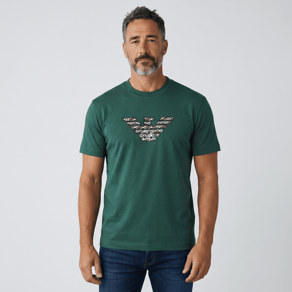 Emporio Armani Eagle Logo Green T-Shirt – Premium Casual Essential 🟢✨