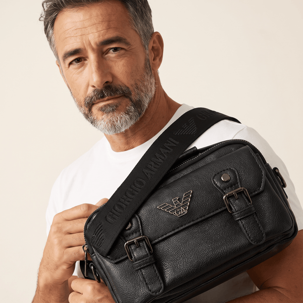 Emporio Armani Executive Black Messenger Bag 🖤✨👜