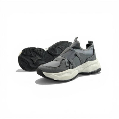EMPORIO ARMANI Grey Slip-On Sneakers 👟✨ | Minimal Luxury Comfort & Modern Fit - MASTERPIECE