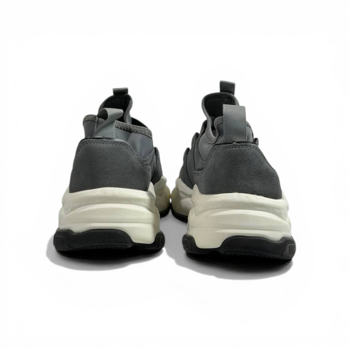 EMPORIO ARMANI Grey Slip-On Sneakers 👟✨ | Minimal Luxury Comfort & Modern Fit - MASTERPIECE