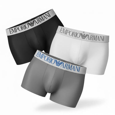 Emporio Armani Mesh 3 - Pack Boxer Briefs ✨ Premium Men’s Comfort Underwear Set - MASTERPIECE