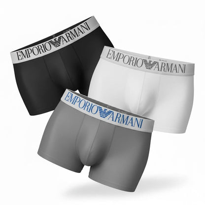 Emporio Armani Mesh 3 - Pack Boxer Briefs ✨ Premium Men’s Comfort Underwear Set - MASTERPIECE