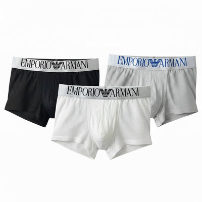 Emporio Armani Mesh 3 - Pack Boxer Briefs ✨ Premium Men’s Comfort Underwear Set - MASTERPIECE