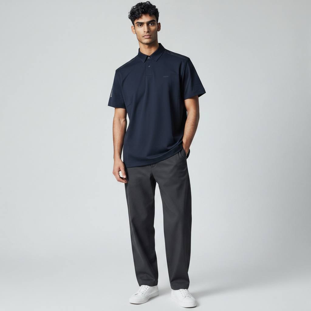 Emporio Armani Navy Premium Polo Shirt – Luxury Smart Casual Essential 💙✨ - MASTERPIECE