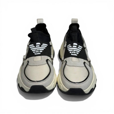 EMPORIO ARMANI Two-Tone Chunky Sneakers 👟⚡ | Bold Street Luxury & Slip-On Comfort - MASTERPIECE
