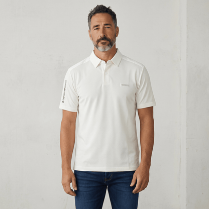 Emporio Armani White Premium Polo Shirt – Luxury Smart Casual Essential 🤍✨ - MASTERPIECE