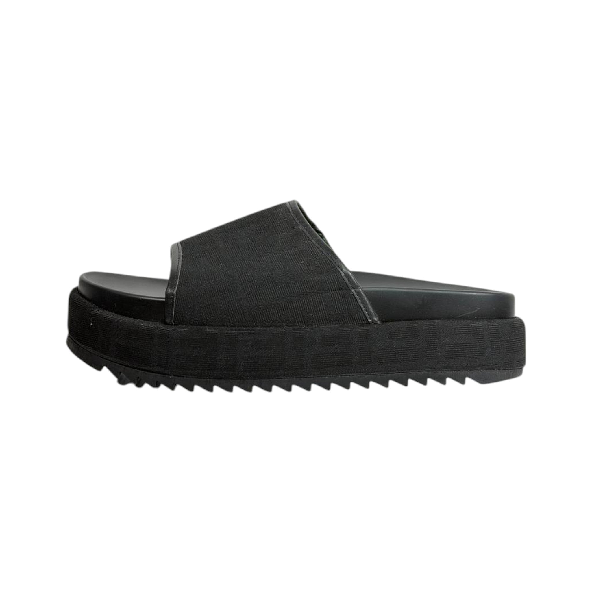 Fendi All Black FF Platform Slides – Luxury Statement Sandals 🖤👡 - MASTERPIECE