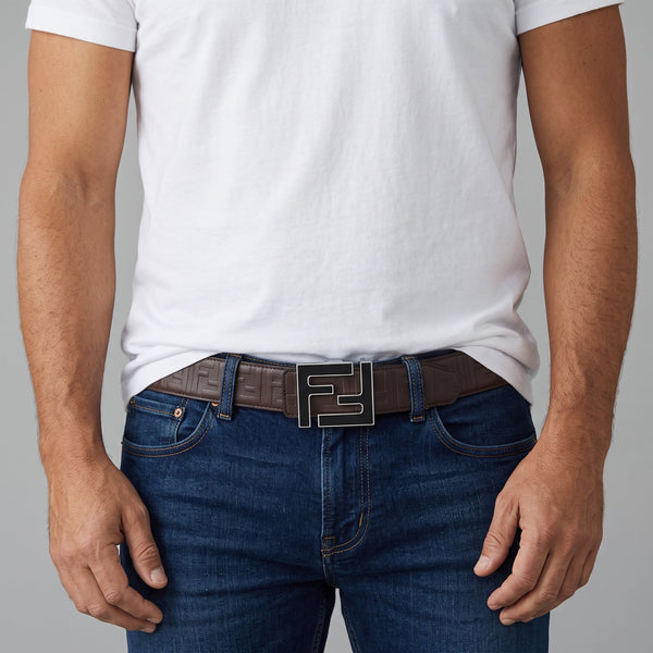 Fendi Belt – Brown FF Buckle 🟫🔲 120 cm