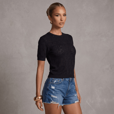 🖤 Fendi Black FF Knit Top ✨ - MASTERPIECE