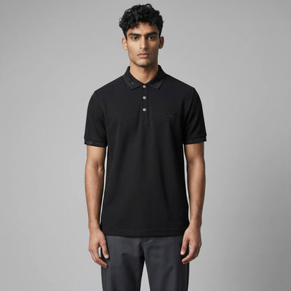 🖤 Fendi Black Polo Shirt – Sleek Minimal Luxury Essential 👕✨ - MASTERPIECE